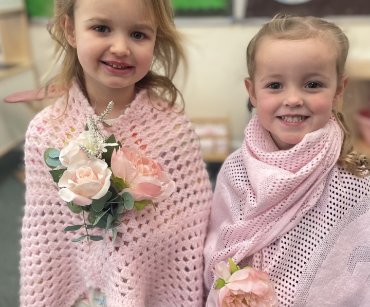 Children dressed up for a celebration at the nursery